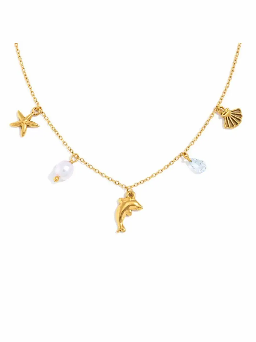 Кулон-подвеска «Океан» на цепочке Rebl Jewelry — изображение 3 из 3, оттенок золото