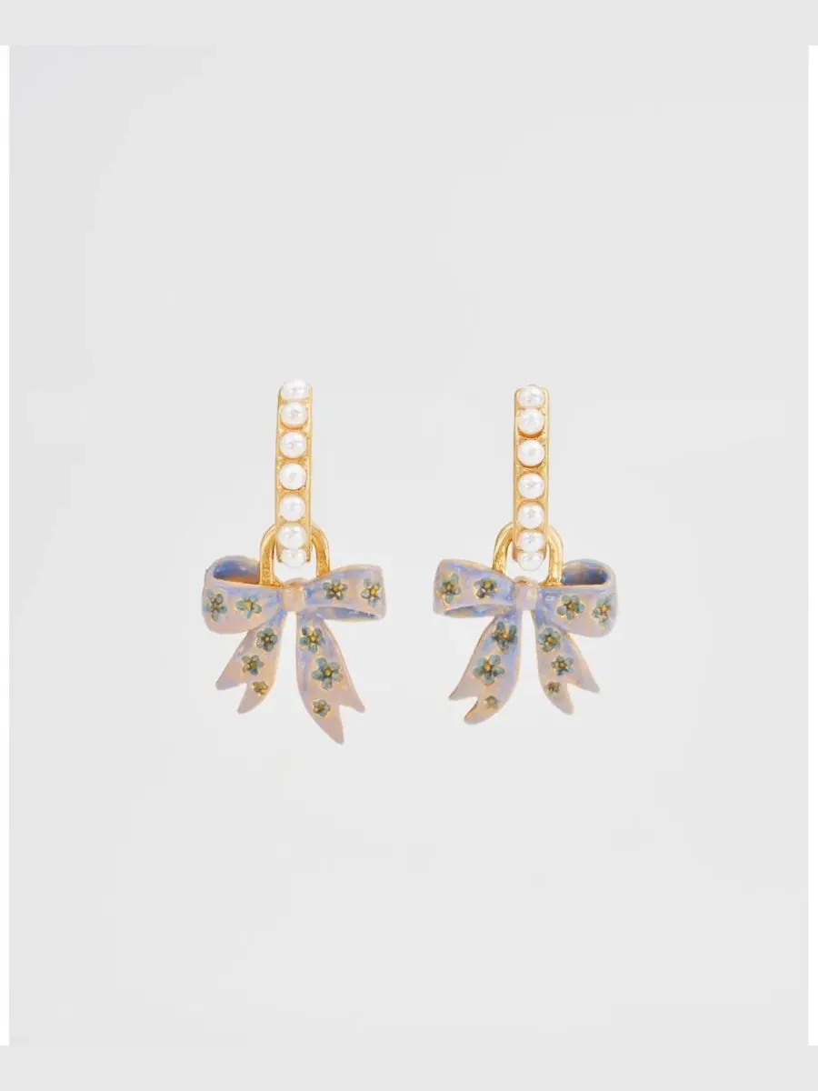 Серьги-конго с подвеской в виде бантика Forget Me Not Bow Fable England