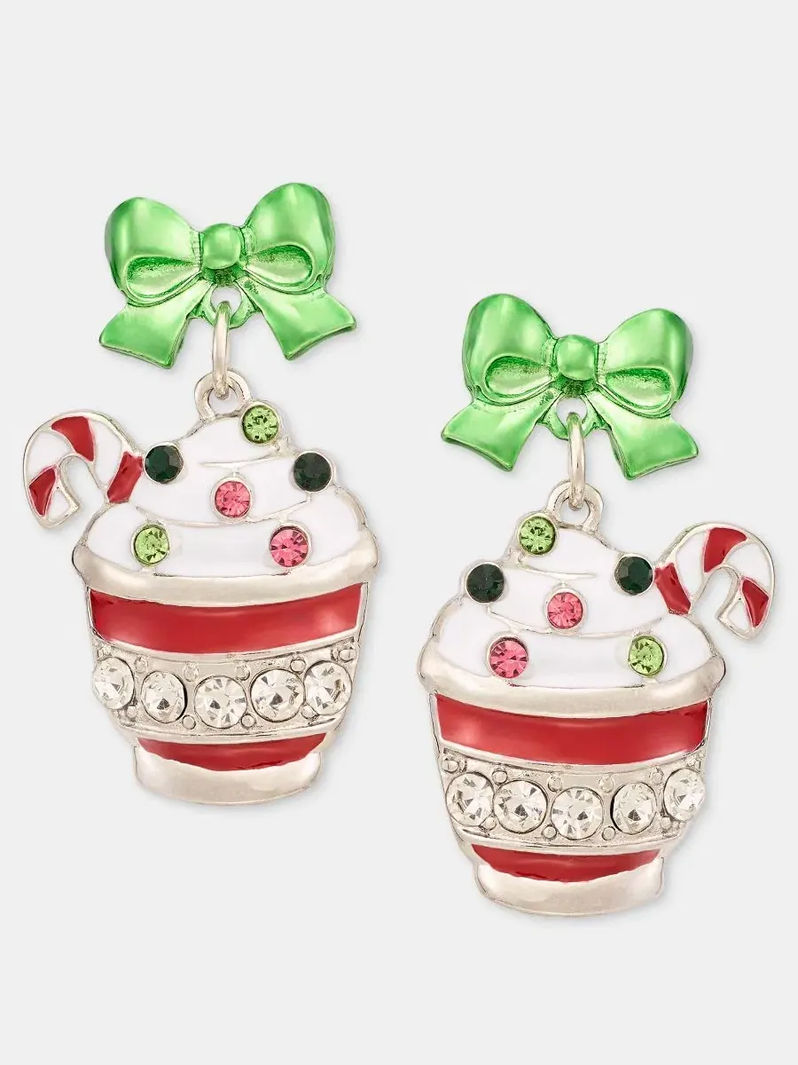 Серьги-подвески с принтом Hot Chocolate Holiday Lane — мульти