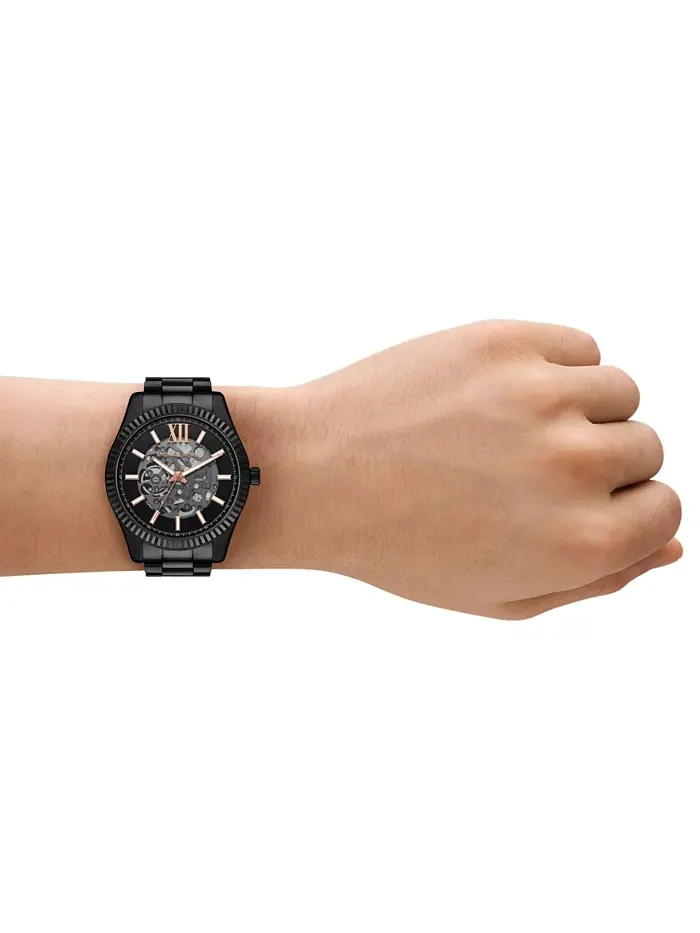 Мужские часы Lexington Automatic Black IP из нержавеющей стали, 45 мм Michael Kors — изображение 5 из 5