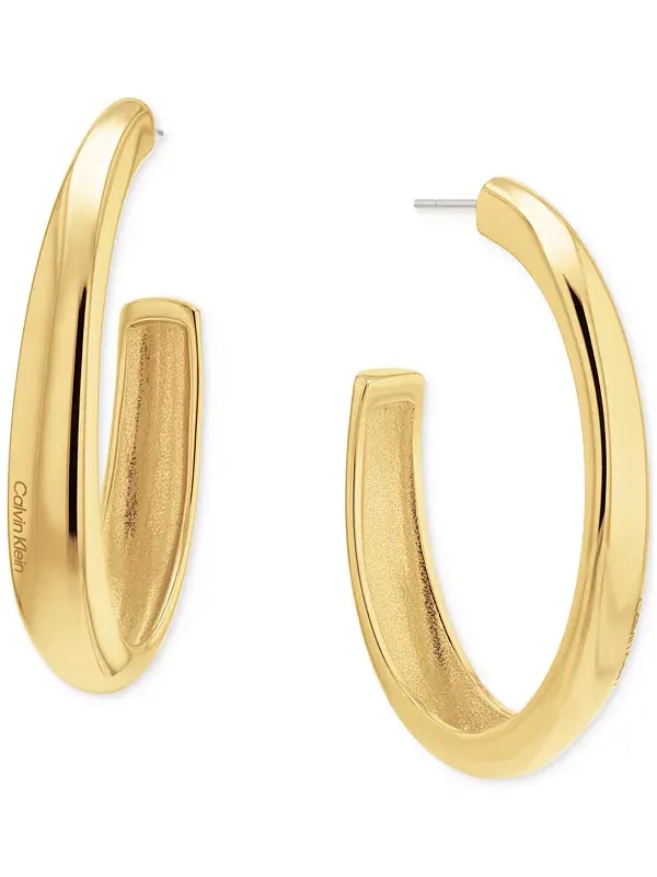 Серьги-Кольца средней длины Modern Purity, 1,97 дюйма Calvin Klein