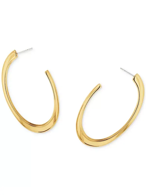 Серьги-Кольца средней длины Modern Purity, 1,97 дюйма Calvin Klein — изображение 2 из 4, оттенок золото