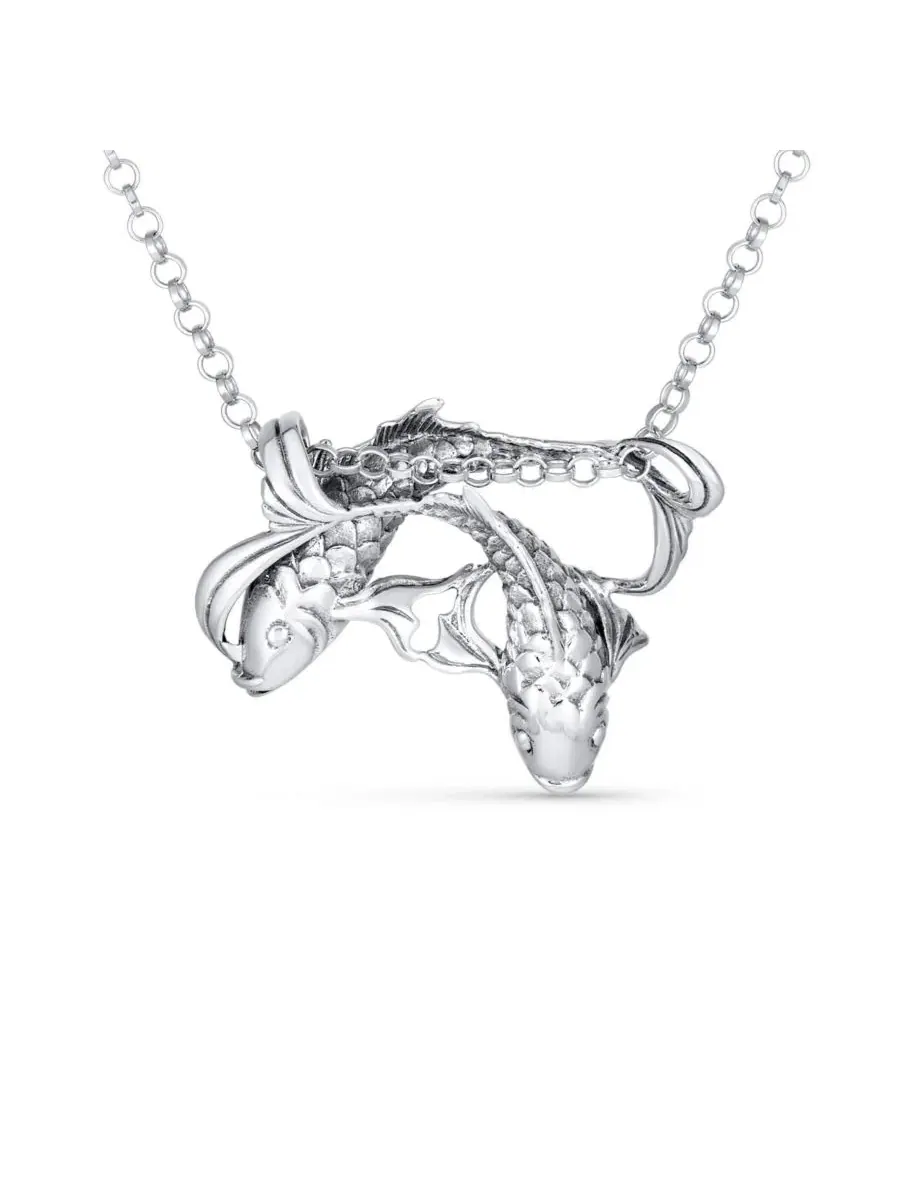 Кулон-подвеска «Nautical Water Fish Pisces Zodiac Sign» из стерлингового серебра Bling Jewelry