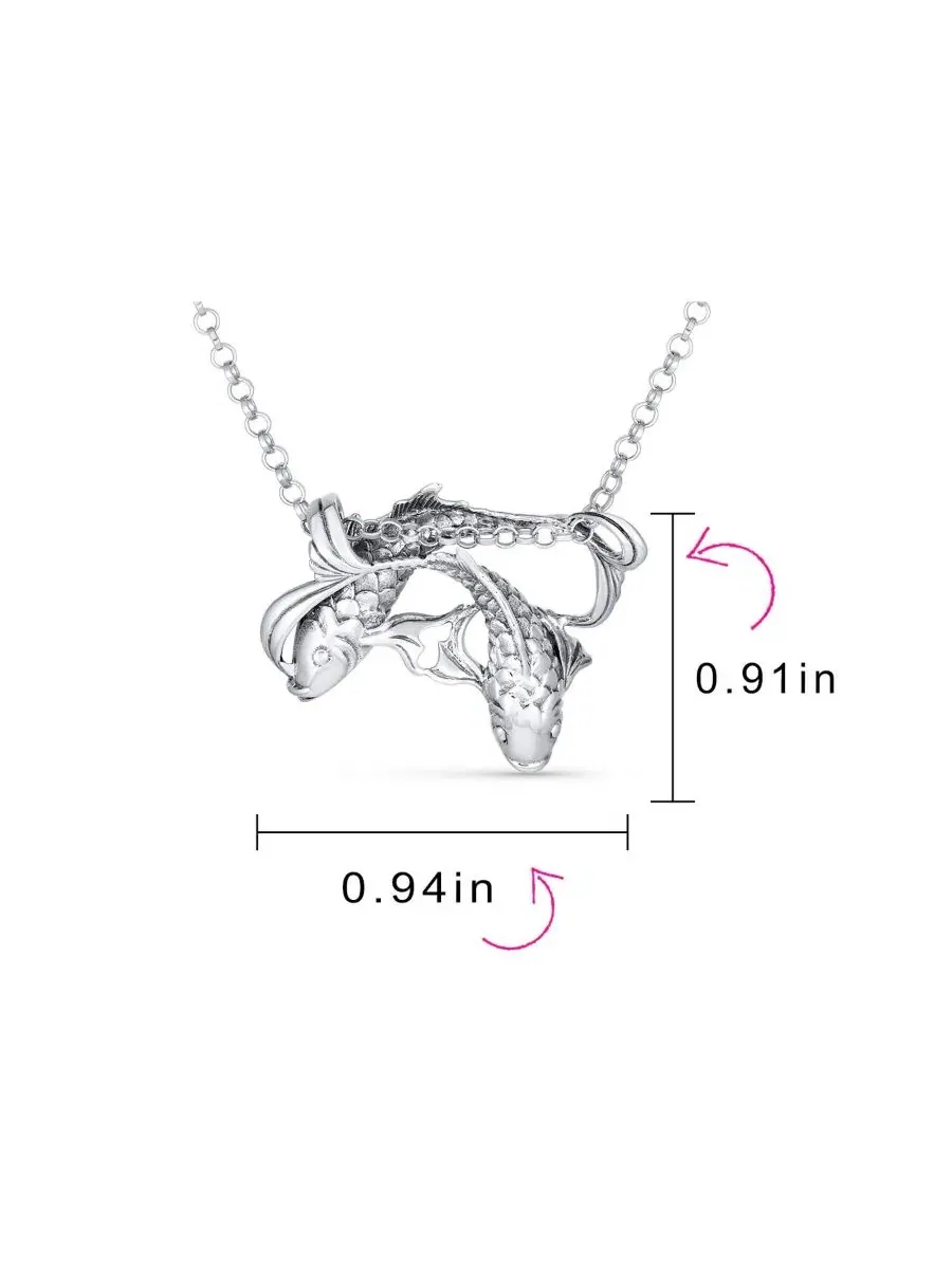 Кулон-подвеска «Nautical Water Fish Pisces Zodiac Sign» из стерлингового серебра Bling Jewelry — изображение 4 из 4