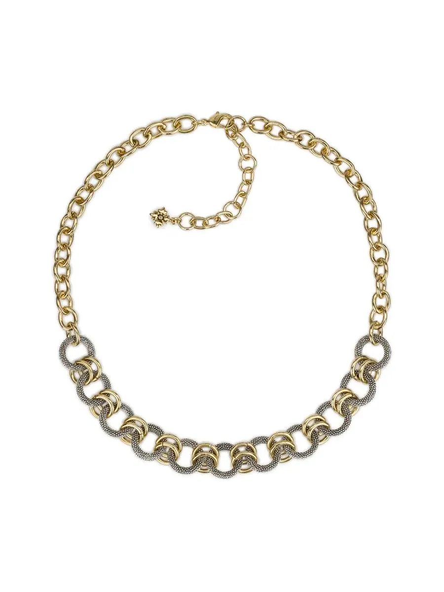 Колье с объемными звеньями Caviar Collection Link Patricia Nash