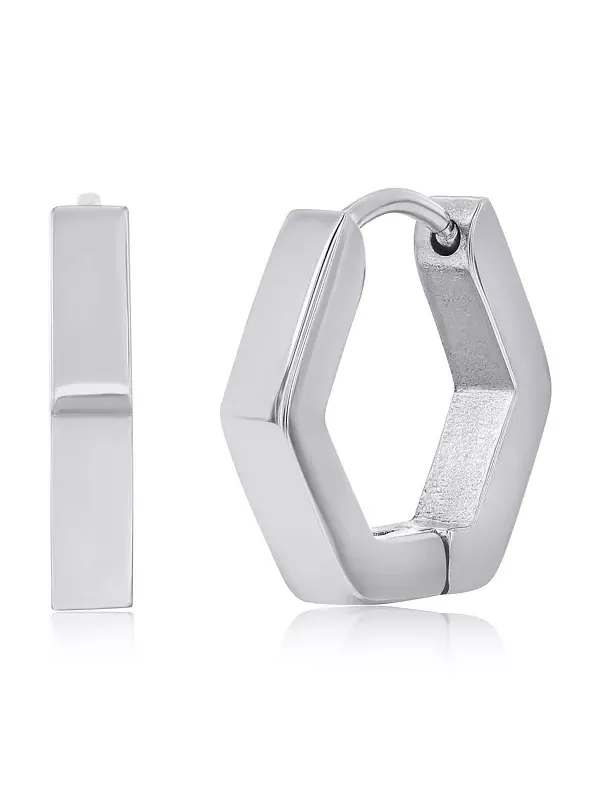 Серьги-Кольца из нержавеющей стали с шестигранной головкой Metallo
