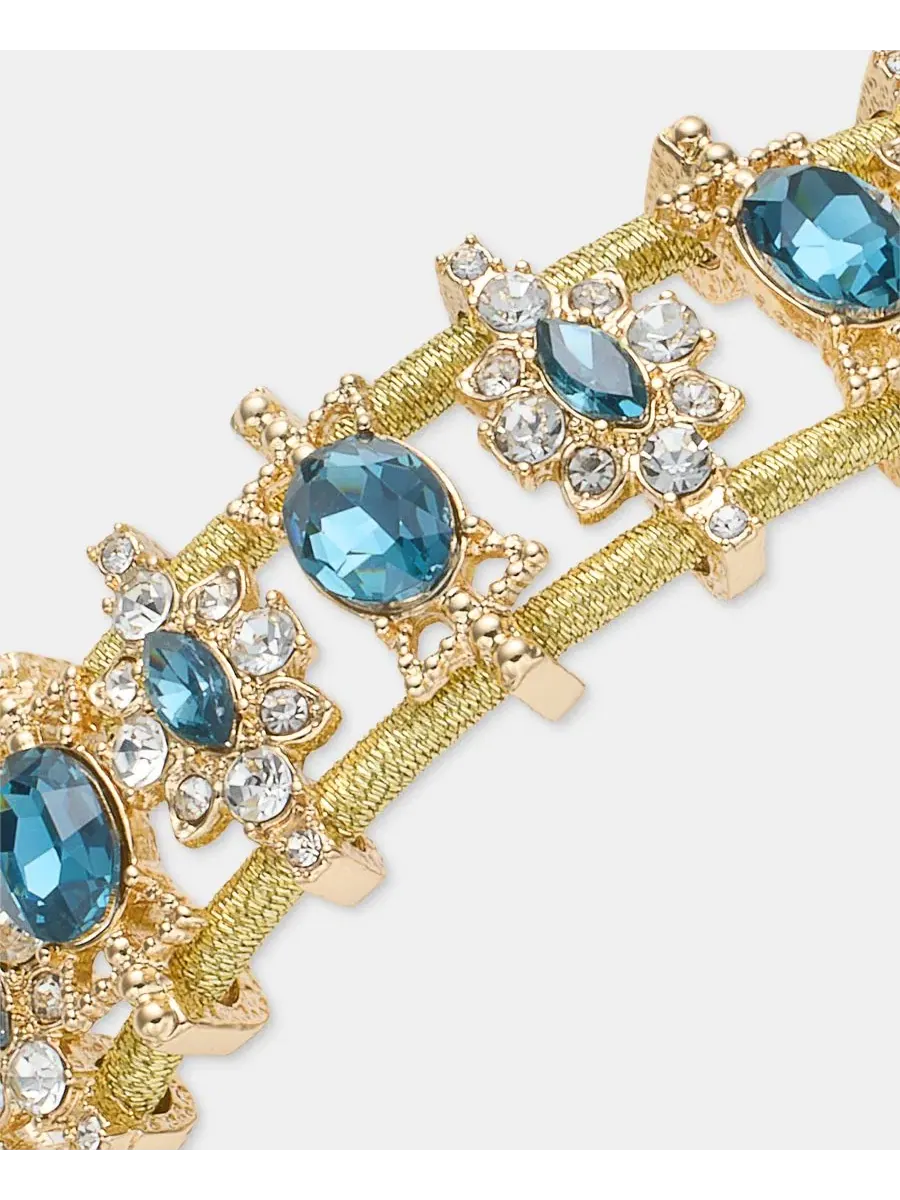 Браслет-гибкий с камнями Marchesa — изображение 3 из 3, оттенок темно-синий