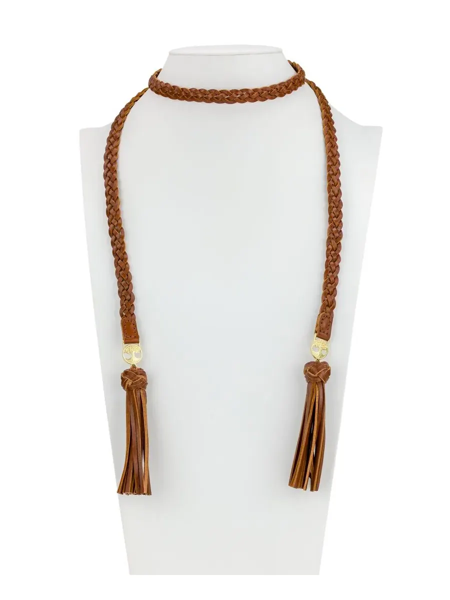 Кожаное лариат-ожерелье Wrapped Leather Collection Lariat Necklace Patricia Nash — изображение 3 из 3