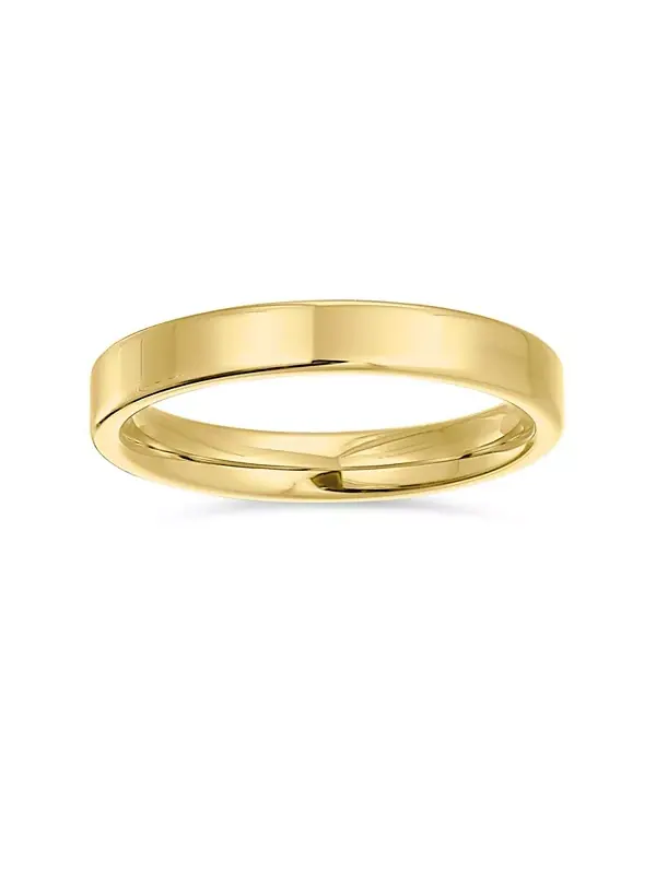 Простые тонкие плоские кольца из полированного титана, удобная посадка, 3 мм Bling Jewelry — изображение 2 из 4