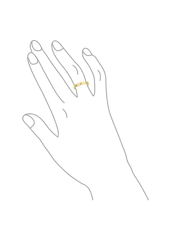 Простые тонкие плоские кольца из полированного титана, удобная посадка, 3 мм Bling Jewelry — изображение 3 из 4