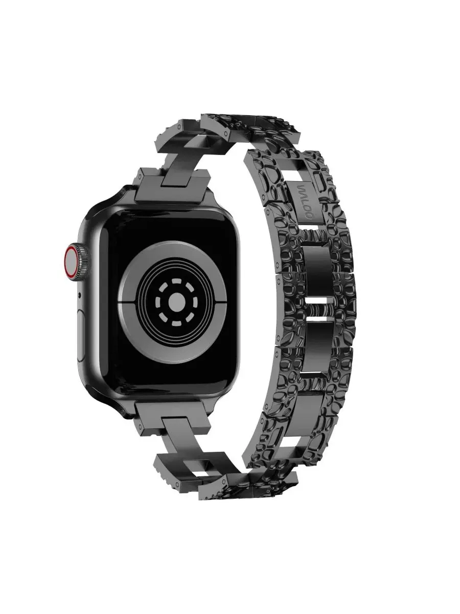 Ремешок Pebble Styled Metal для Apple Watch Waloo — изображение 2 из 3, черный