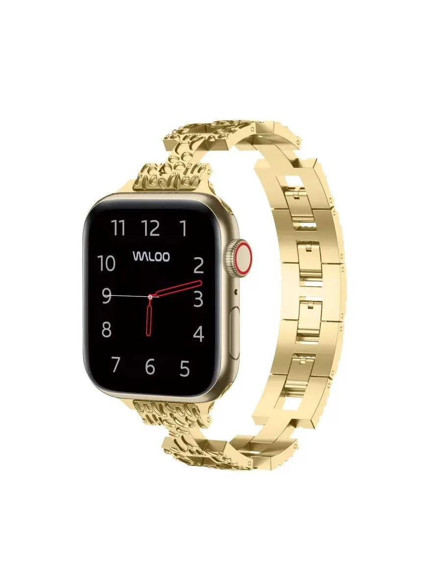 Сменный браслет Pebble Styled Metal для Apple Watch Waloo — золотистый