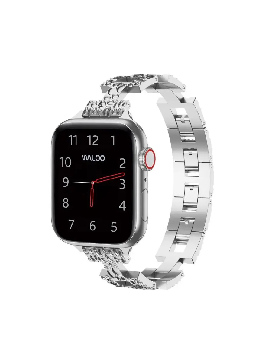 Ремешок Pebble Styled Metal Replacement для Apple Watch Waloo — изображение 1 из 3, серебряный