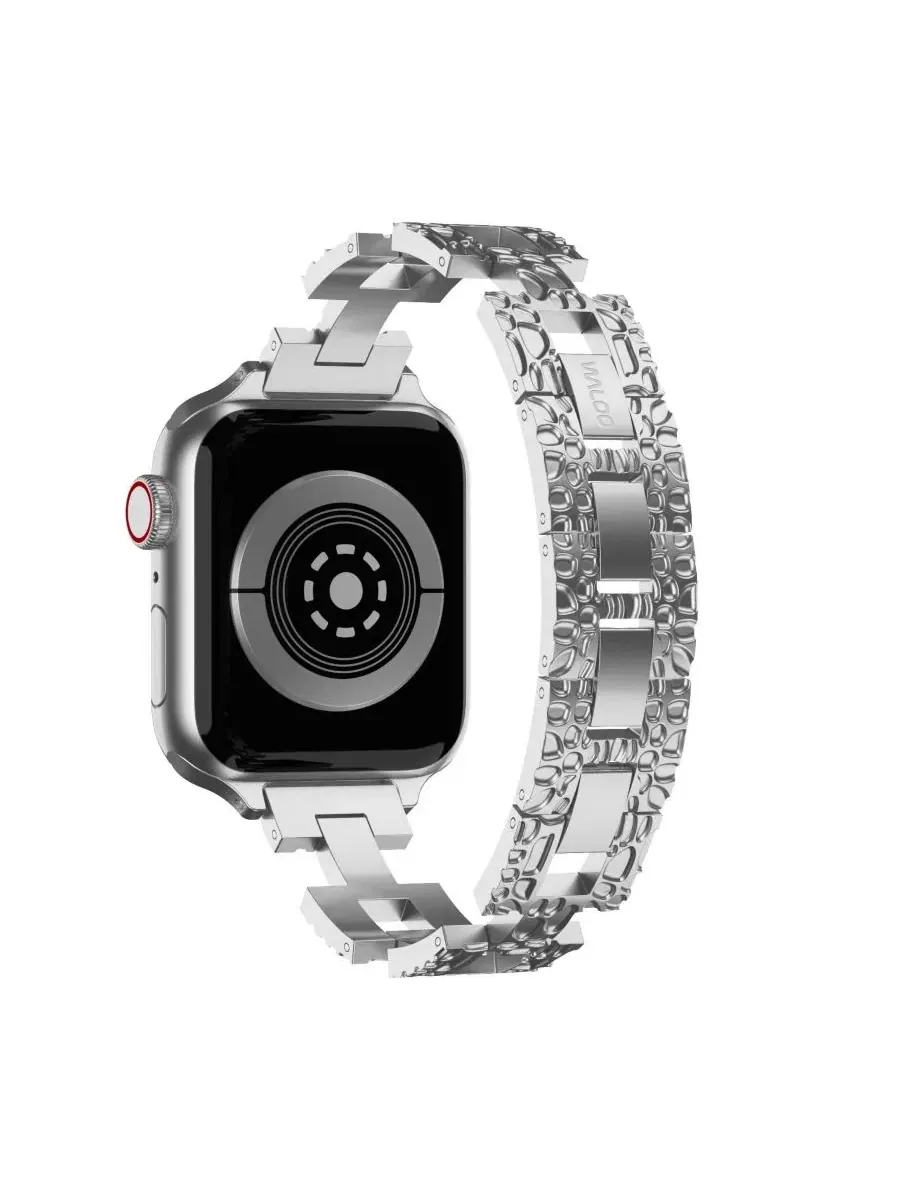 Ремешок Pebble Styled Metal Replacement для Apple Watch Waloo — изображение 2 из 3, серебряный