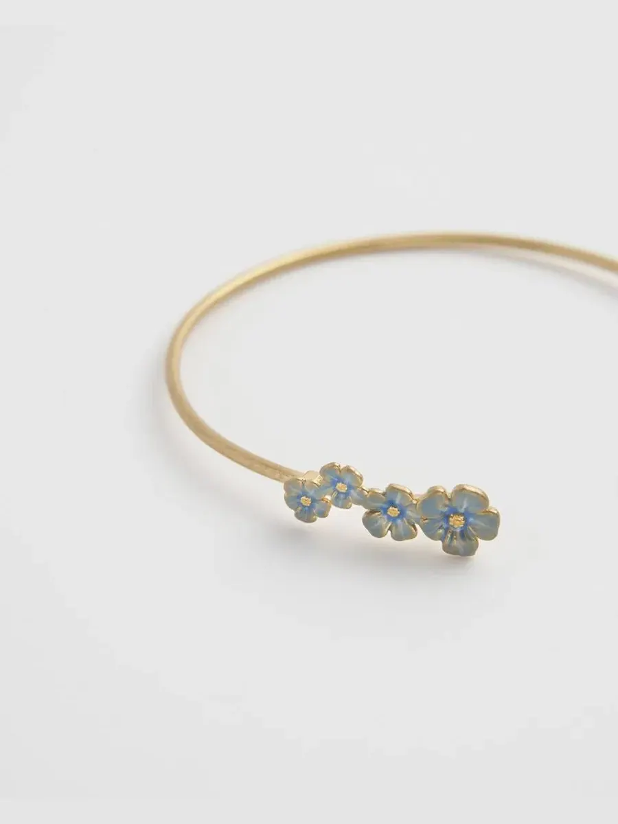 Браслет Forget-Me-Not Bangle Fable England — изображение 3 из 8, оттенок синий золотистый