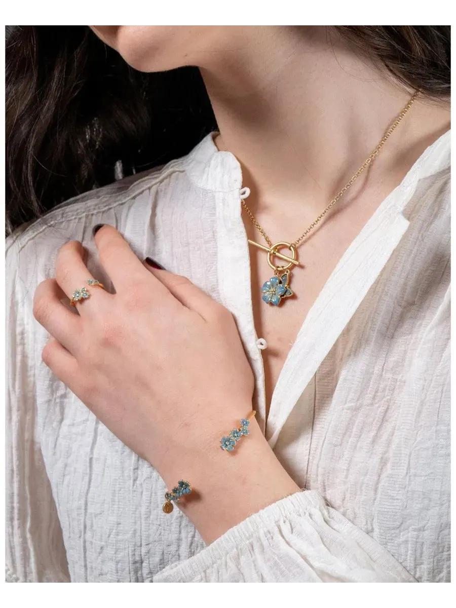 Браслет Forget-Me-Not Bangle Fable England — изображение 7 из 8, оттенок синий золотистый