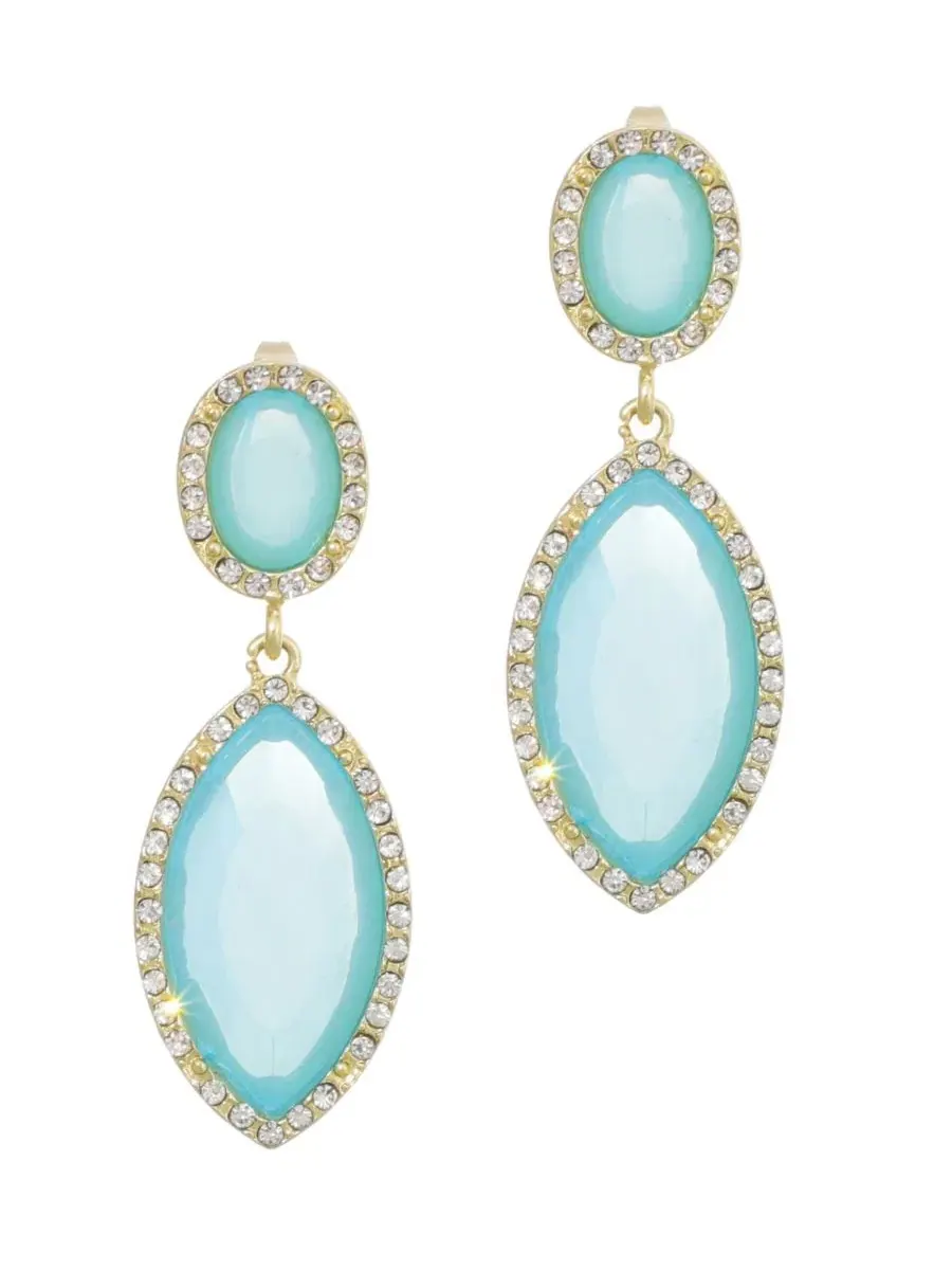 Серьги с кристаллами Gold-tone Colored Crystal Statement Earrings ADORNIA