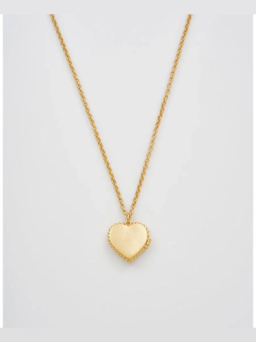 Подвеска-кулон с сердцем Jasmine Heart Locket Fable England — изображение 3 из 6, оттенок золото
