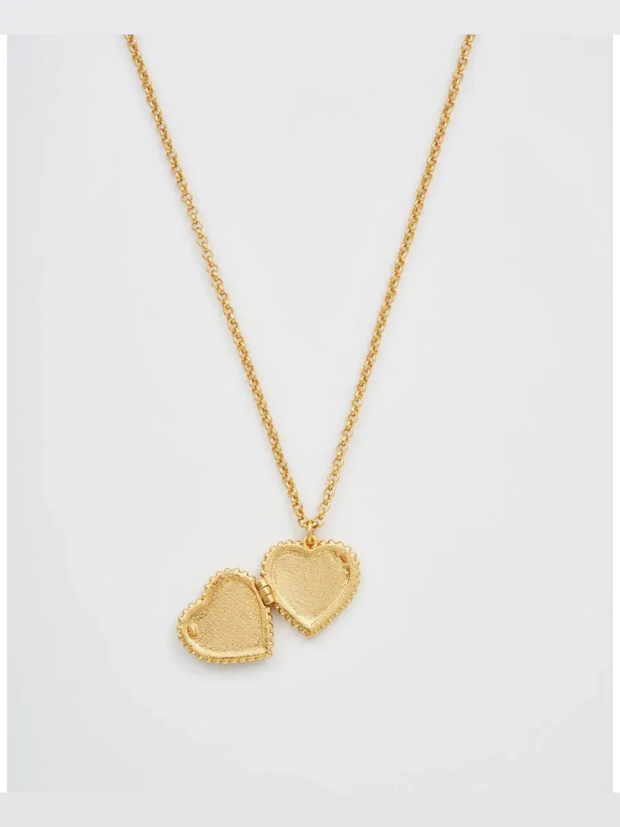 Подвеска-кулон с сердцем Jasmine Heart Locket Fable England — изображение 4 из 6, оттенок золото