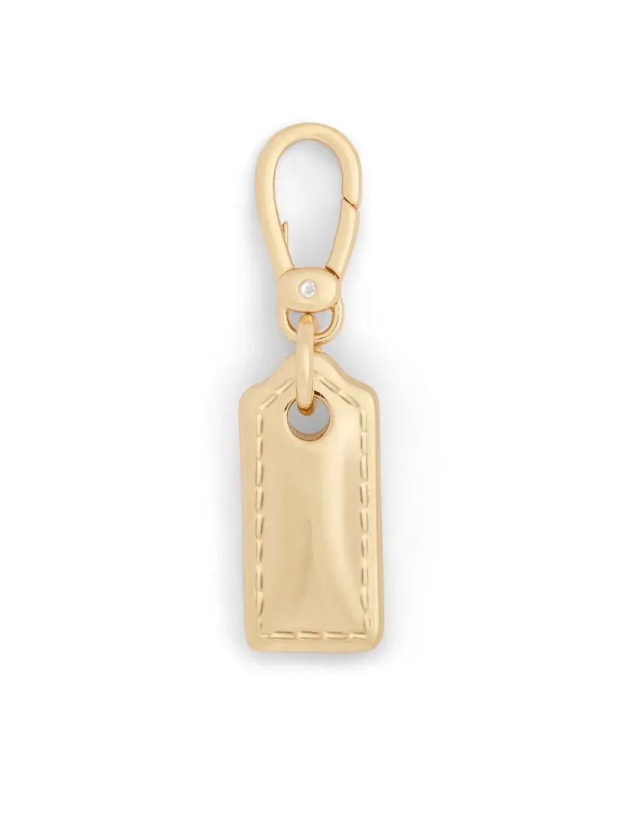 Подвеска-шарм с фирменным брелоком Hangtag COACH — изображение 2 из 8, оттенок золото