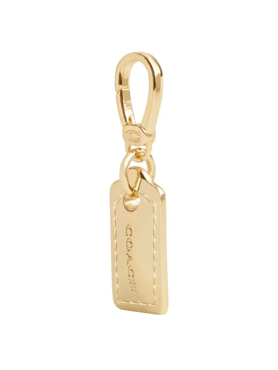 Подвеска-шарм с фирменным брелоком Hangtag COACH — изображение 3 из 8, оттенок золото