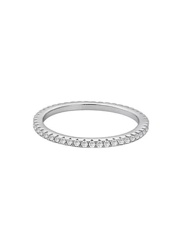 Кольцо-Кольцо из серебра 925 пробы с фианитами Adornia Fine — серебристый