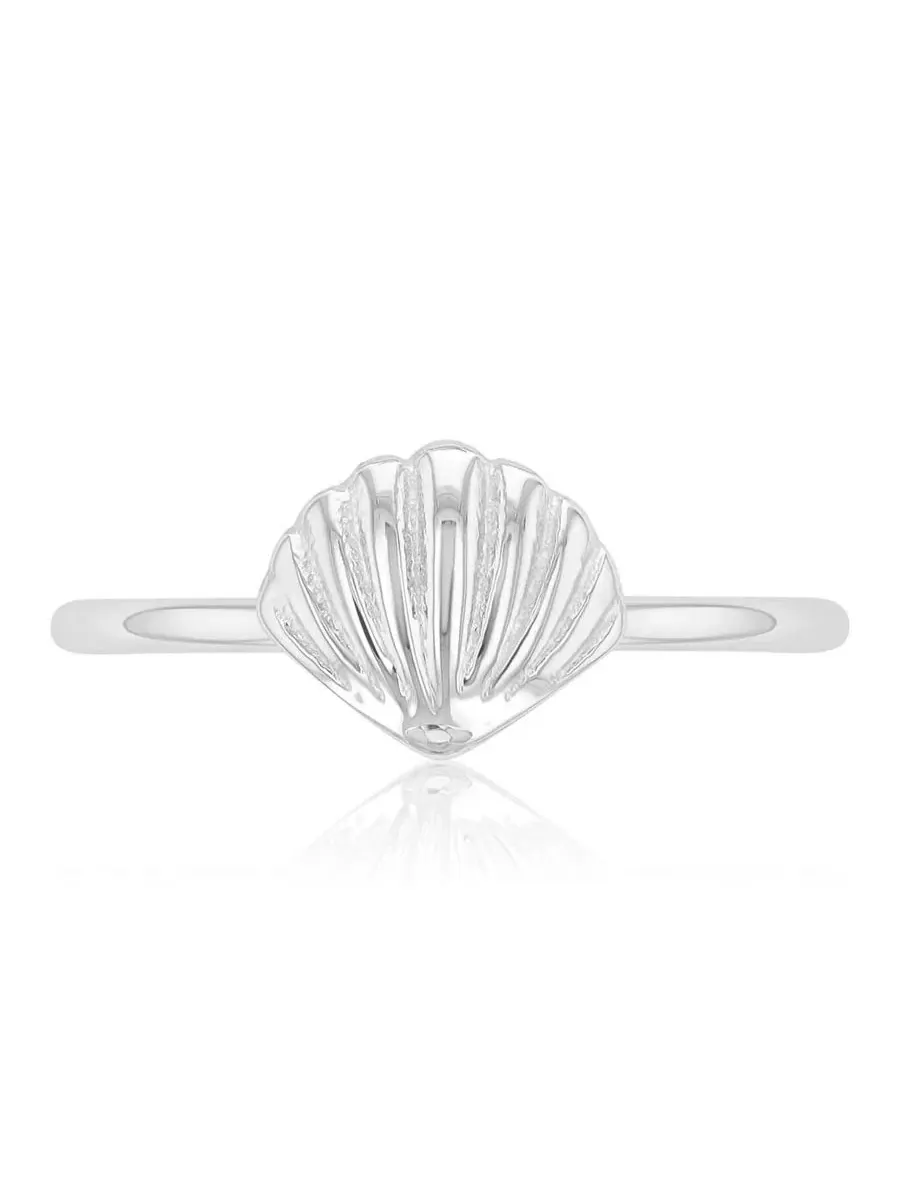 Кольцо с морской ракушкой из желтого металла, модель Sea Shell Roxy
