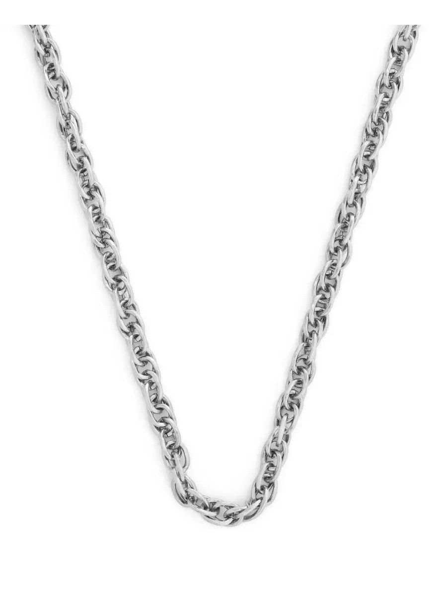 Колье Heritage Twist Link Collar Necklace COACH — изображение 2 из 6, оттенок серебристый