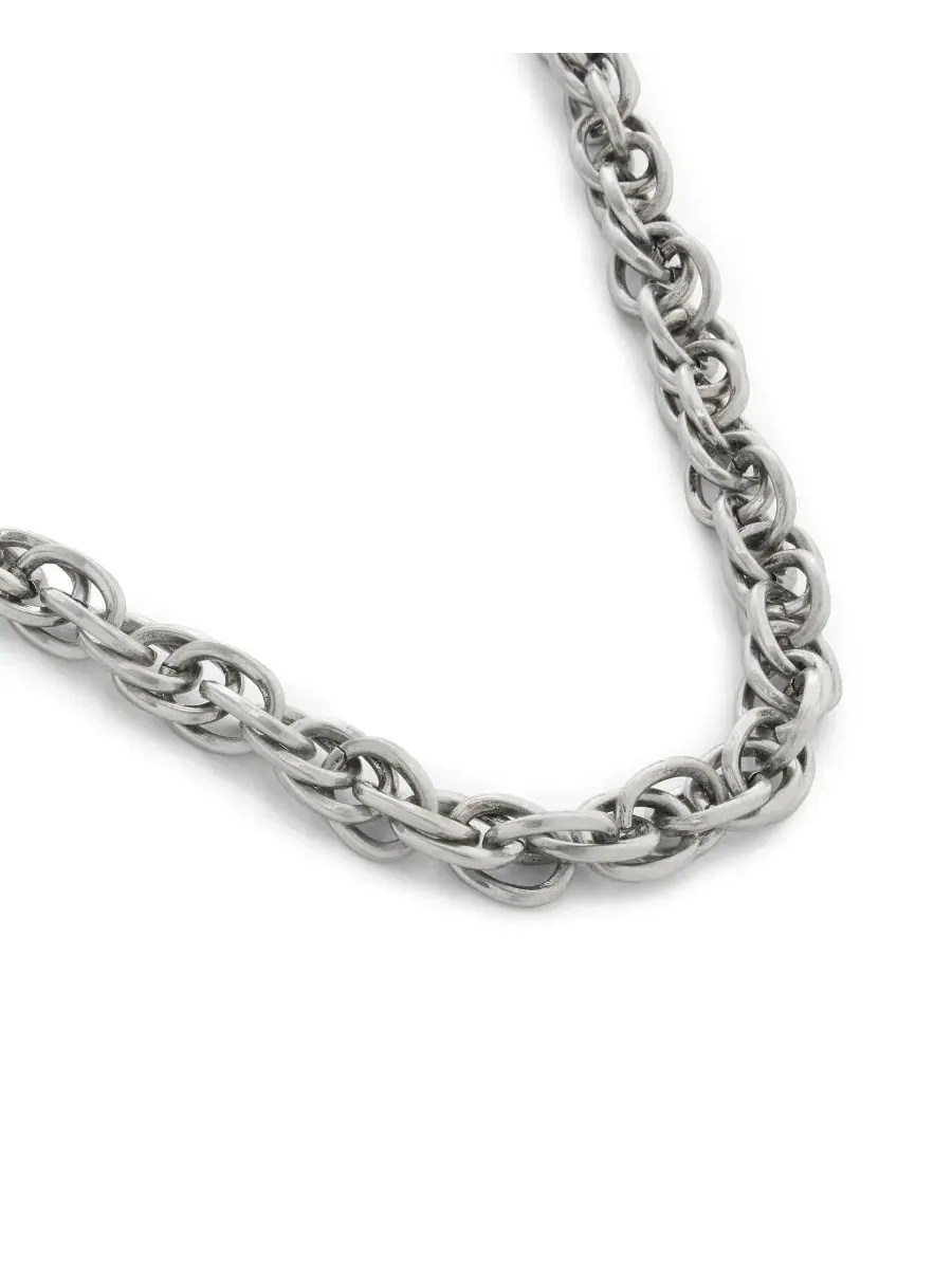 Колье Heritage Twist Link Collar Necklace COACH — изображение 3 из 6, оттенок серебристый