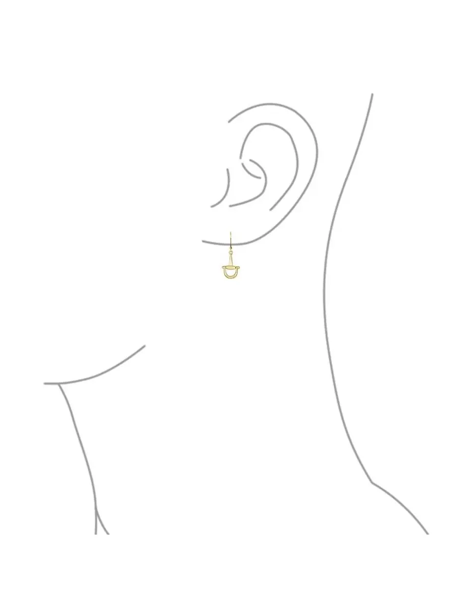 Серьги-подвески с мотивом конской уздечки Bling Jewelry — изображение 2 из 4, оттенок золотистый