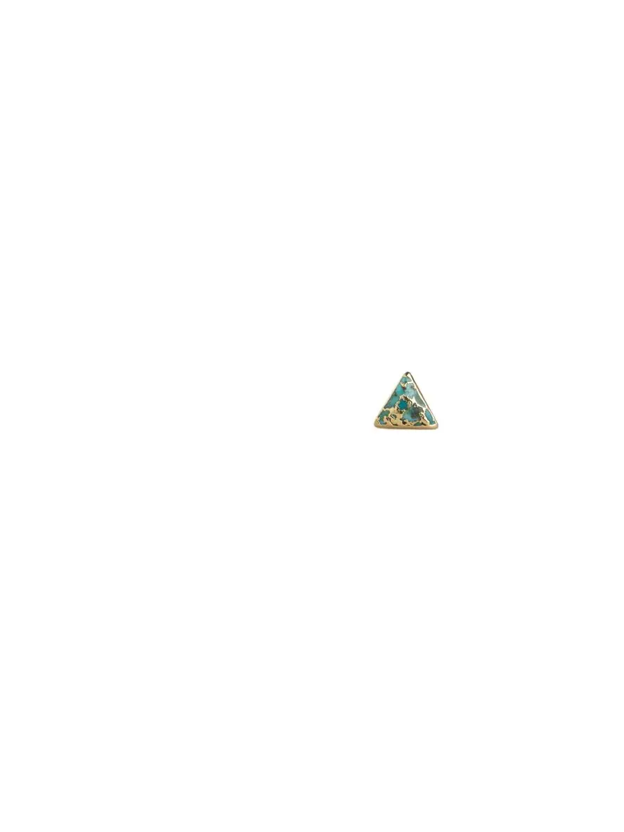 Серьги-пусеты с бирюзой Ellie Triangle Starfish Project — изображение 3 из 3, оттенок голубой