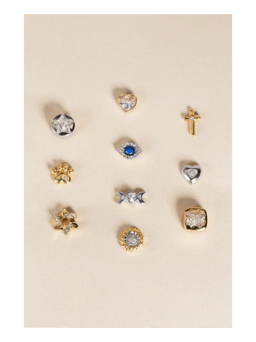 Серьги-гвоздики с кристаллами Crystal Star Mini Studs Alex and Ani — изображение 3 из 3, оттенок серебряный