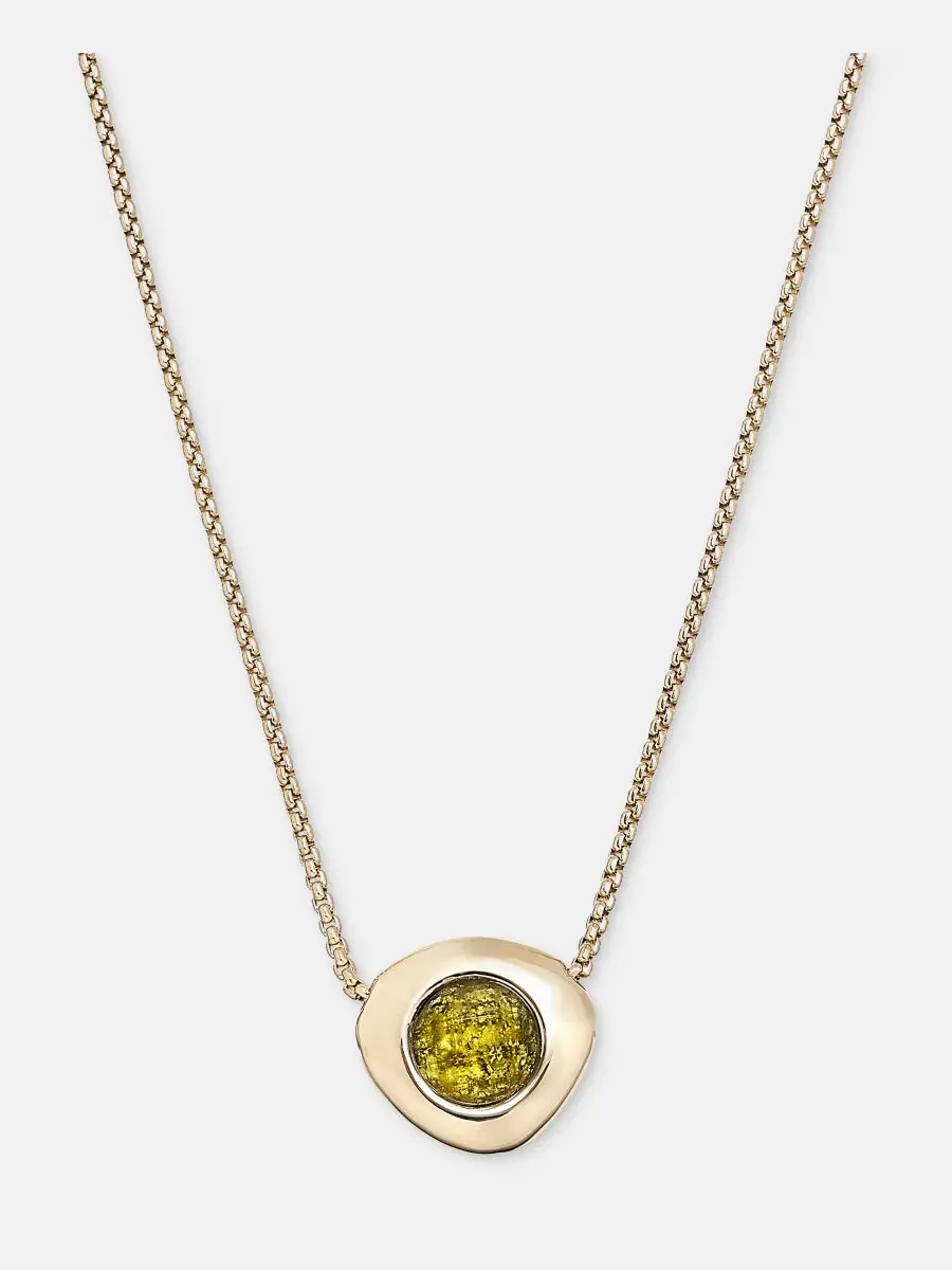 Колье с подвеской из камня Stone Pebble Pendant Anne Klein