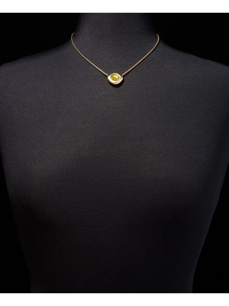 Колье с подвеской из камня Stone Pebble Pendant Anne Klein — изображение 3 из 5, оттенок зеленый