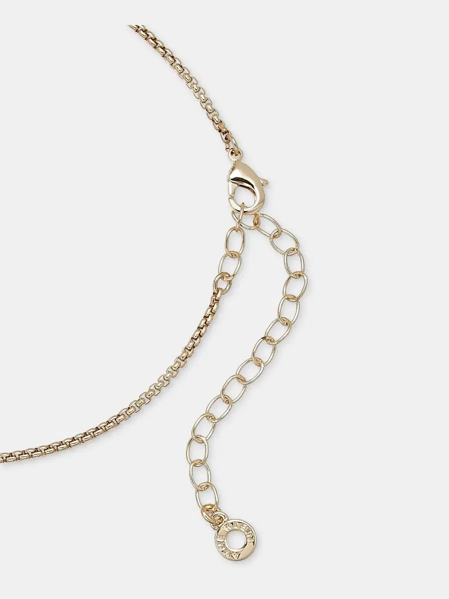 Колье с подвеской из камня Stone Pebble Pendant Anne Klein — изображение 4 из 5, оттенок зеленый