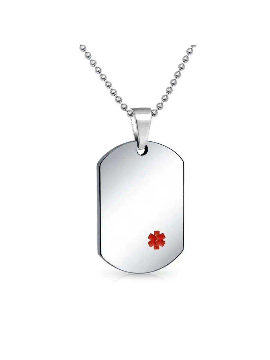 Подвеска с медицинским знаком из нержавеющей стали Bling Jewelry