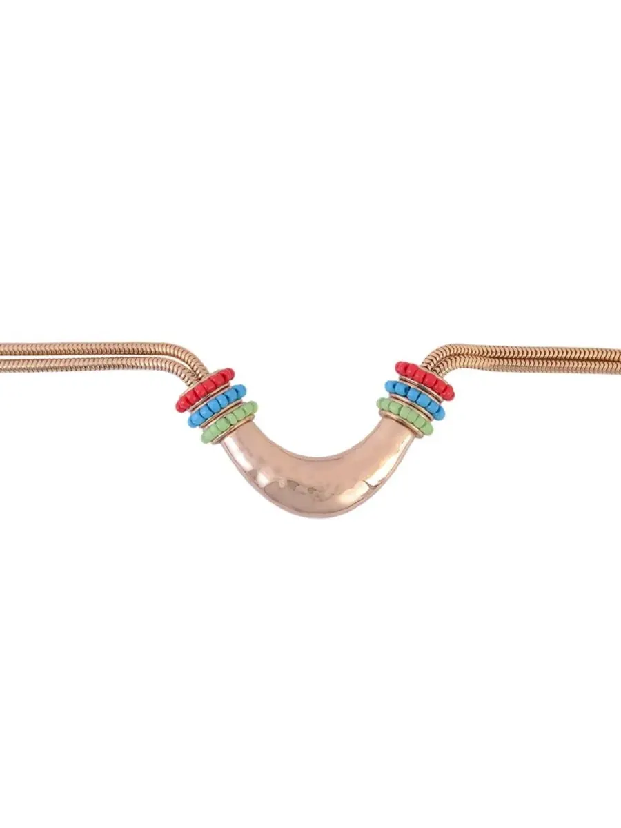 Колье с кулоном Tone Collar Necklace Brass RACHEL Rachel Roy — изображение 2 из 3, оттенок золото