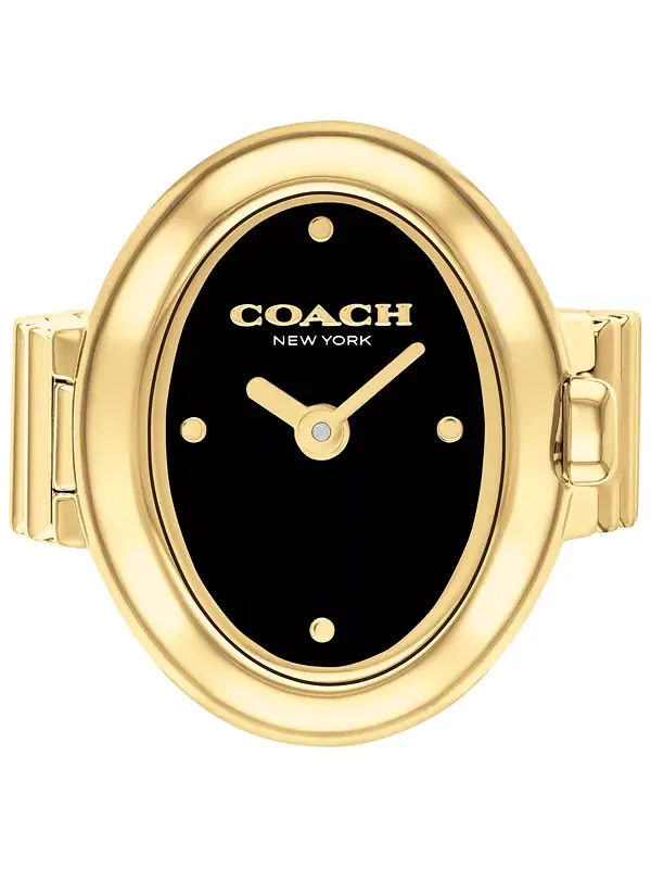Женские часы Sammy с кольцом из нержавеющей стали золотистого оттенка, 18 мм Coach
