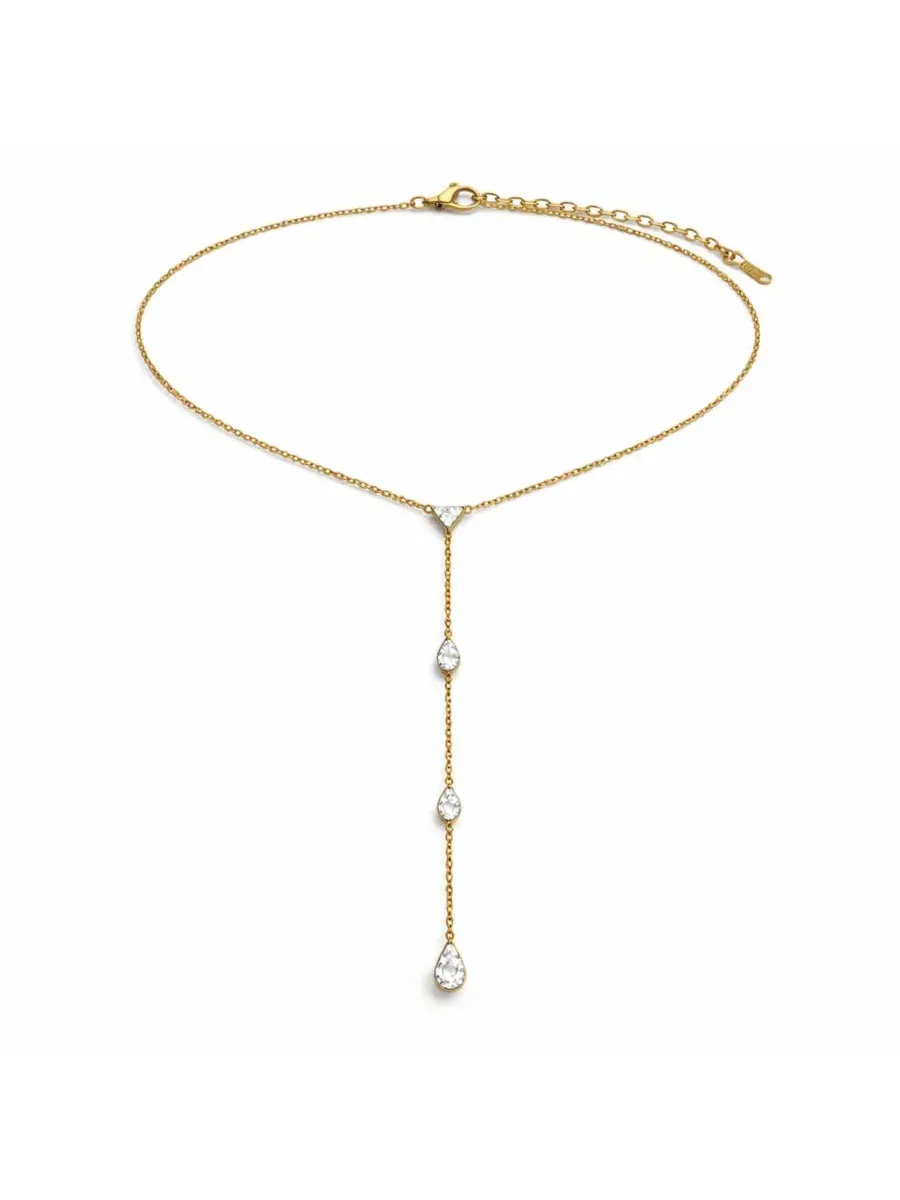 Ожерелье с кристаллами в форме буквы Y Rebl Jewelry