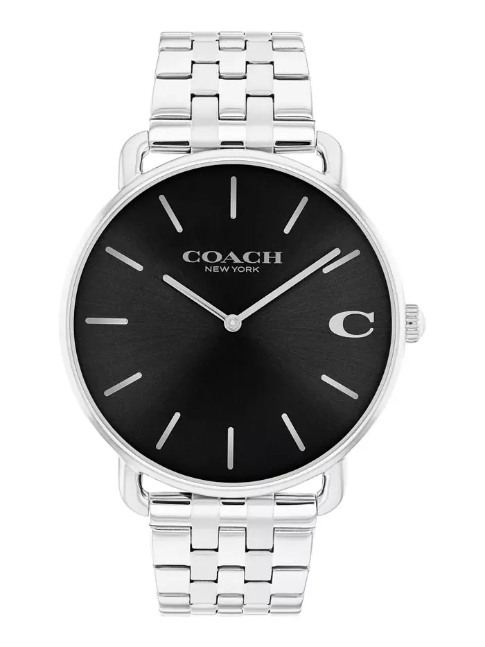 Мужские часы Elliot с серебристым браслетом из нержавеющей стали, 43mm Coach