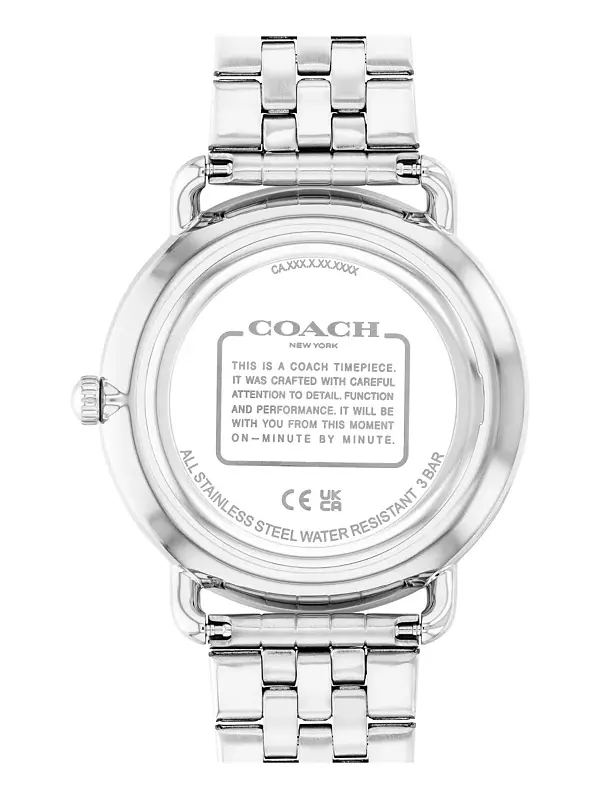 Мужские часы Elliot с браслетом из нержавеющей стали серебристого тона, 43 мм Coach — изображение 2 из 4, оттенок серебряный