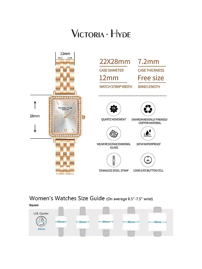 Часы Victoria Hyde Westminster Victoria Hyde London — изображение 2 из 6, оттенок розовый золотистый