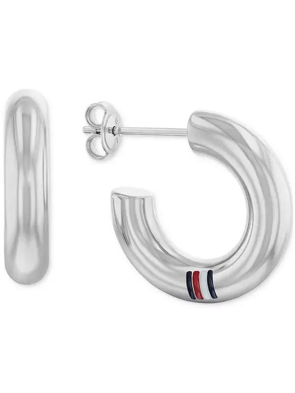 Маленькие круглые серьги-кольца, 0,86 дюйма Tommy Hilfiger