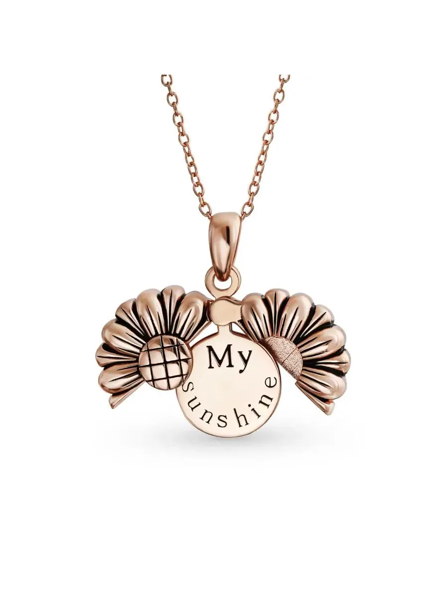 Кулон-медальон с цепочкой, с гравировкой My SUNSHINE Words Bling Jewelry
