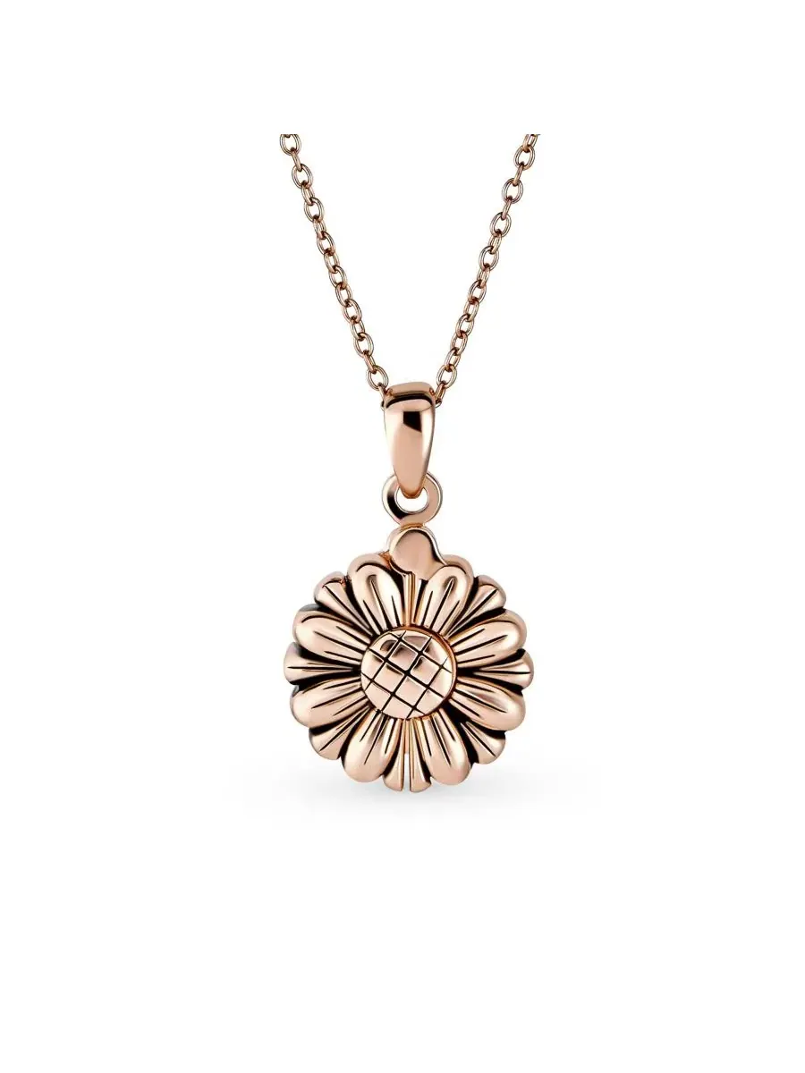 Кулон-медальон с цепочкой, с гравировкой My SUNSHINE Words Bling Jewelry — изображение 2 из 5, оттенок розовый