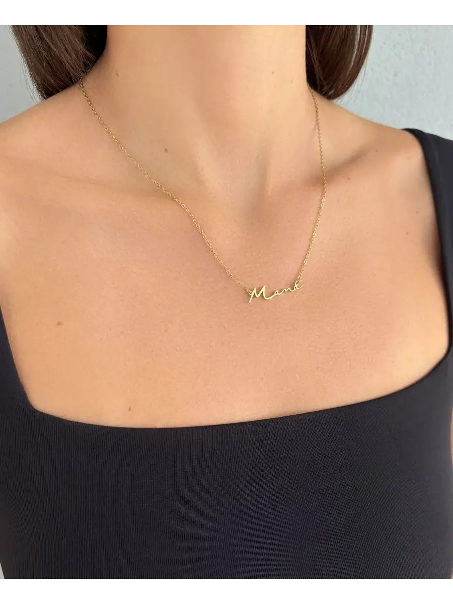 Кулон-подвеска с надписью Mama, 18k золото ADORNIA — изображение 2 из 3
