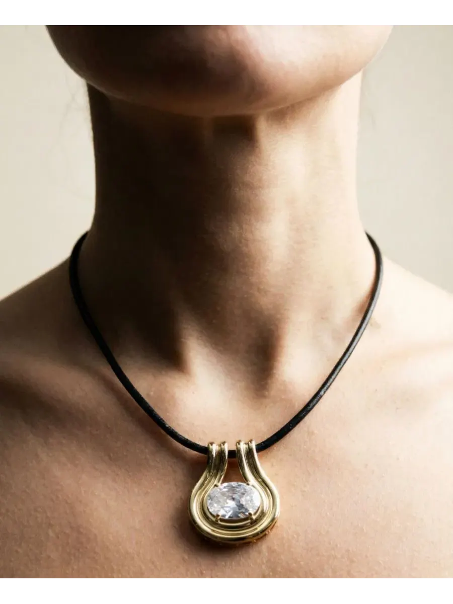 Кулон-подвеска Bibi с кубическим цирконием The M Jewelers — изображение 4 из 5, оттенок золотистый/черный