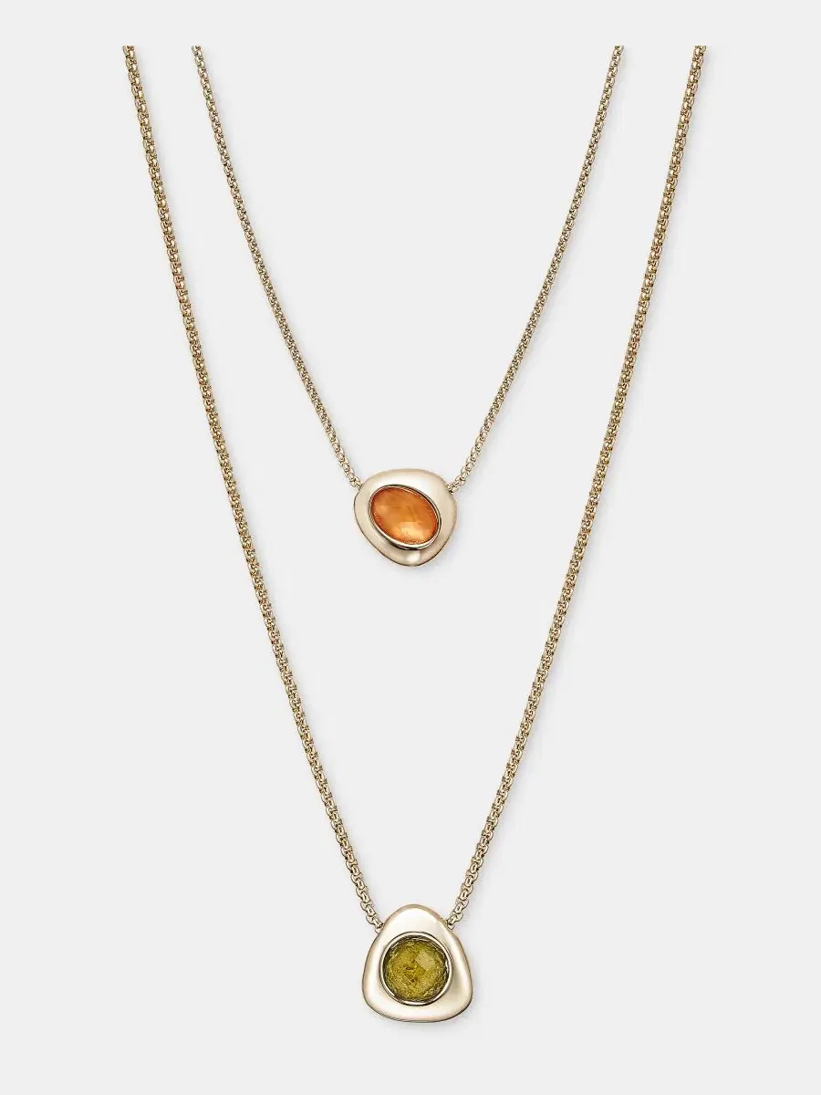 Подвеска-ожерелье Stone Pebble 30" Layered Pendant Anne Klein
