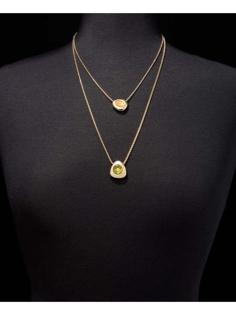 Подвеска-ожерелье Stone Pebble 30" Layered Pendant Anne Klein — изображение 4 из 5, оттенок мульти
