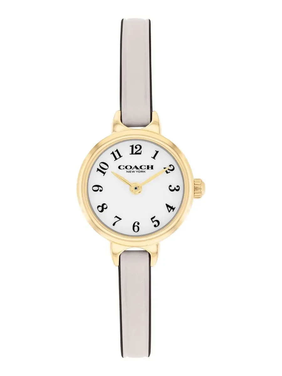 Женские часы Iris Chalk с кожаным ремешком, 22,5 мм Coach